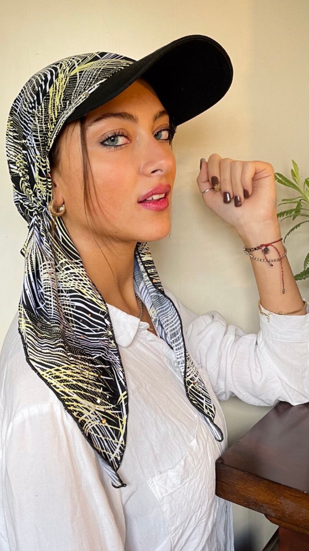 Uptown Girl Headwear White Head Scarf Snood Hijab Tichel for Jewish Muslim and Christian Women | Made in USA White Lycra