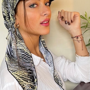 Hat Scarf | Adjustable Baseball Cap Visor Covering | Sport Fashion With Brim | Back To Help Conceal & Cover Hair | For Women | Made in USA