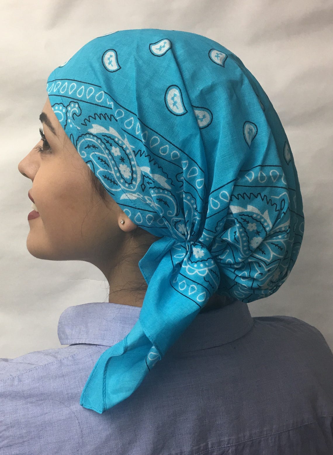 Comfortable Lightweight 100 Cotton Head Scarf for Women Scrub Etsy