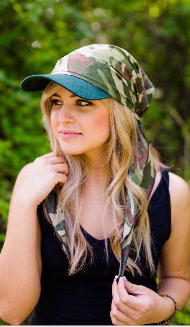 Sun Visor Scarf Camouflage Design Army Military Style Clothing Etsy