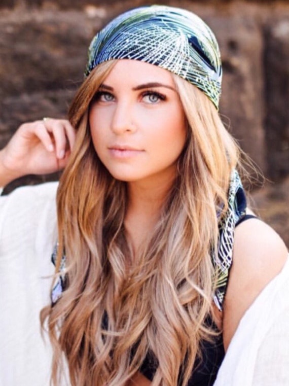 Swim Beach Hair Wrap for Women | Tie Back Hat | Cap to  display picture 1