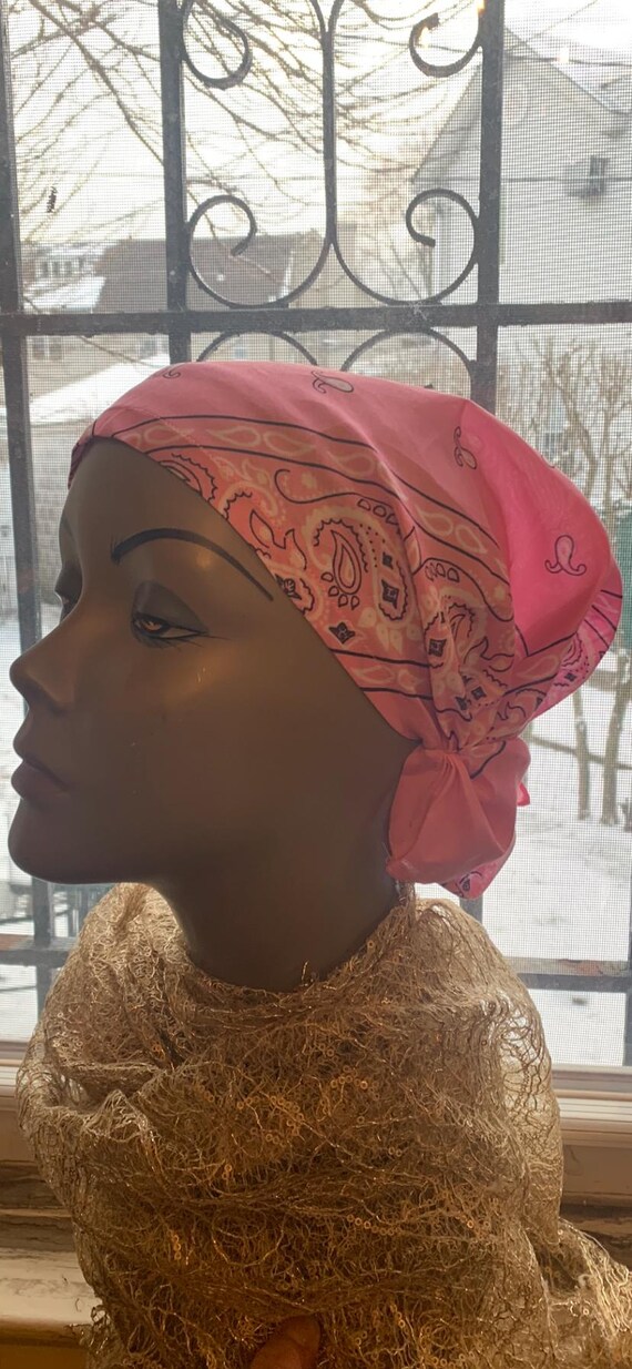 Satin Head Scarf Gift | Easy To Wear Slip On Style Hat For Nurse Doctor Man and  Woman | Pre Tied Fitted To Conceal Hair