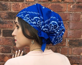 Cotton Head Scarf Breathable Athletic Casual Adjustable Pre tied Elasticized Fashion Modern Hijab To Cover & Conceal Hair Wide Band Durag