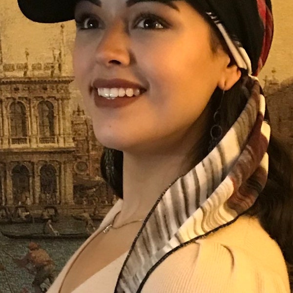 Grazioso cappello con tesa / Sciarpa con visiera unica per una calda sensazione di cashmere per coprire e nascondere i capelli / Sciarpa per la testa / Cappello alla moda per donna / Prodotto negli Stati Uniti.