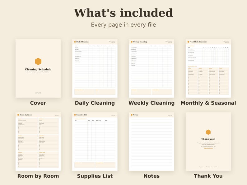 Cleaning Schedule Printable, House Chore Checklist, Weekly Home Planner PDF, Letter A4 A5 GoodNotes zdjęcie 2