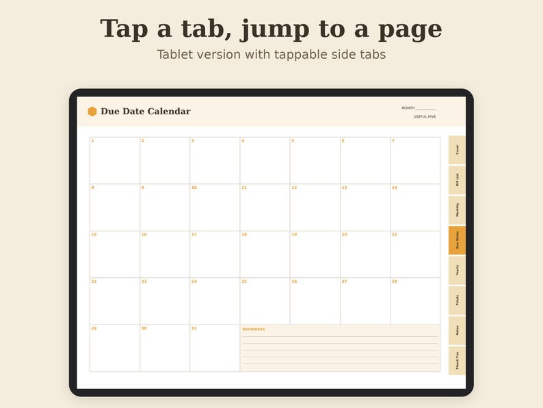 Bill Payment Tracker Printable, Due Date Checklist, Expense Log PDF, Letter A4 A5 GoodNotes image 4