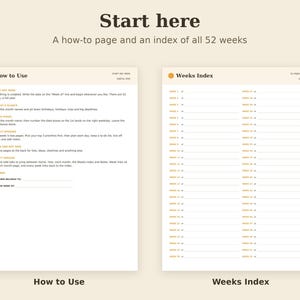 Undated Weekly Planner Printable, Monthly Calendar, Year Overview PDF, Letter A4 A5 Tablet image 5