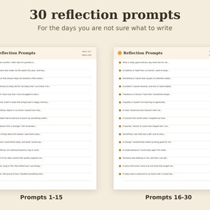 Utskrivbar tacksamhetsdagbok, dagliga affirmationer, humörspårare, reflektionsuppmaningar PDF, brev A4 A5-tavla bild 4