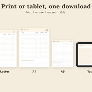 Goal Planner Printable, Yearly Vision Worksheet, Action Steps Tracker PDF, Letter A4 A5 GoodNotes 画像 3