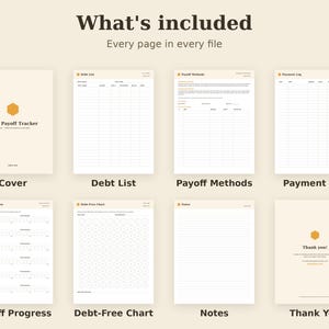 Debt Payoff Tracker Printable, Snowball Worksheet, Avalanche Planner PDF, Letter A4 A5 GoodNotes imagen 2
