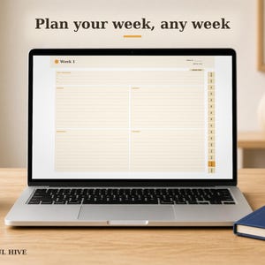 Undated Weekly Planner Printable, Monthly Calendar, Year Overview PDF, Letter A4 A5 Tablet image 9