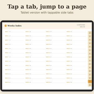 Undated Weekly Planner Printable, Monthly Calendar, Year Overview PDF, Letter A4 A5 Tablet image 7