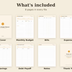 Monthly Budget Planner Printable, Expense Tracker, Bill Organizer, Savings PDF, Letter A4 A5 GoodNotes image 2