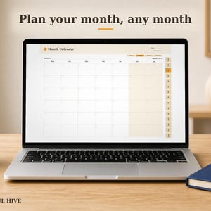 Undated Monthly Planner Printable, Goal Setting, Habit Tracker, Review PDF, Letter A4 A5 Tablet image 10