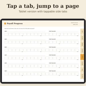 Debt Payoff Tracker Printable, Snowball Worksheet, Avalanche Planner PDF, Letter A4 A5 GoodNotes imagen 4