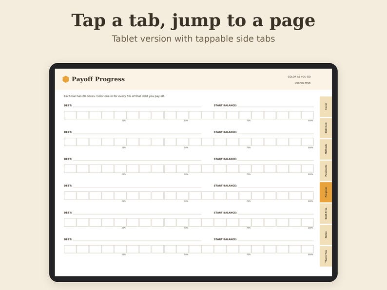 Debt Payoff Tracker Printable, Snowball Worksheet, Avalanche Planner PDF, Letter A4 A5 GoodNotes imagen 4