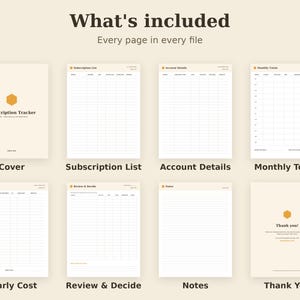 Subscription Tracker Printable, Recurring Payment Log, Streaming Service List PDF, Letter A4 A5 GoodNotes 画像 2
