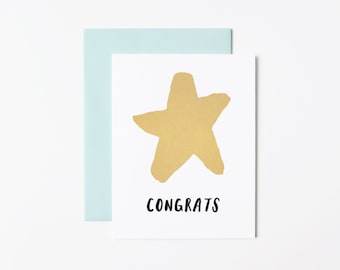 Congratulations Card- Big Star