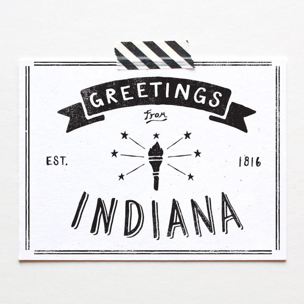 Indiana Postcard Etsy