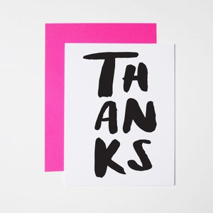 Carte de remerciement-brossé Merci
