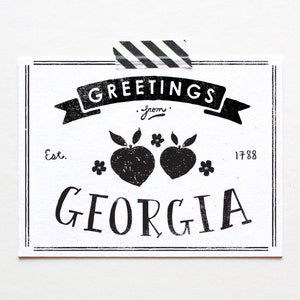 Cartolina di stato della Georgia