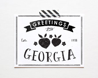 State of Georgia Postcard