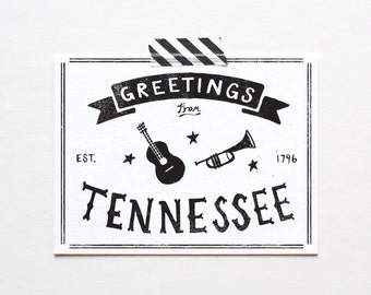 State of Tennessee Postcard