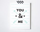 Friendship Card- Anniversary Card- You & Me