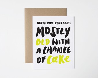 Funny Birthday Card- Birthday Forecast