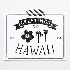 State of Hawaii Postcard