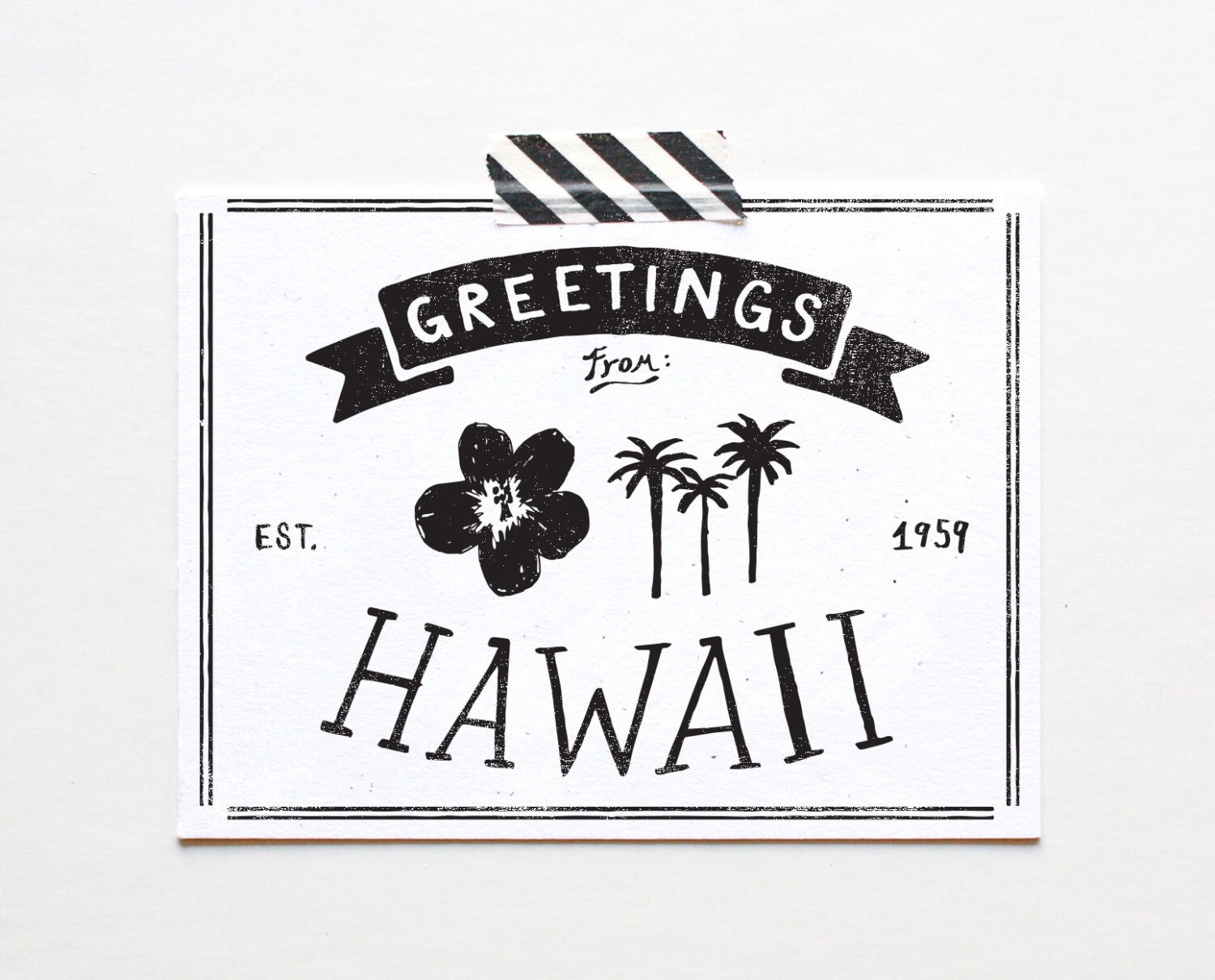 State of Hawaii Postcard Etsy