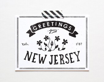 State of New Jersey Postcard