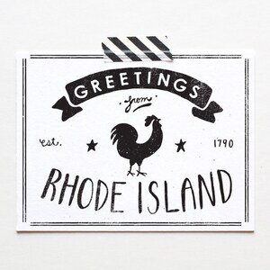 State of Rhode Island Postcard