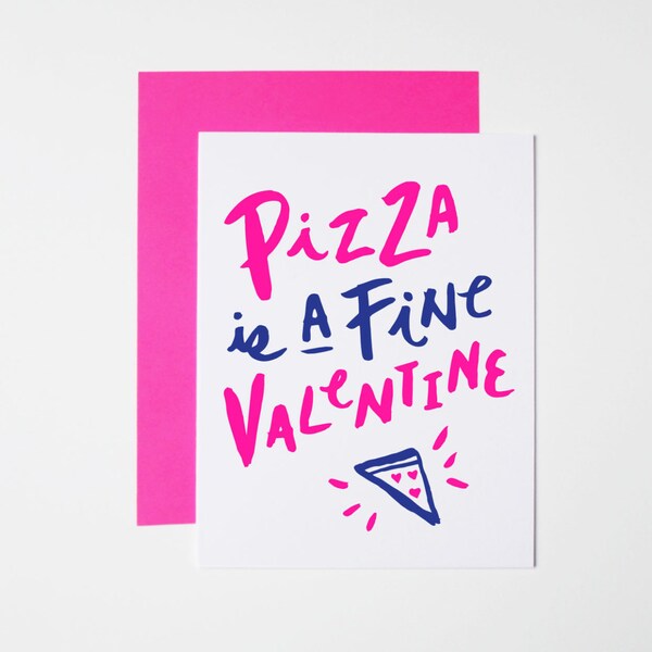 Funny Valentine Card - Pizza kaart-Pizza Is een fijne Valentijn
