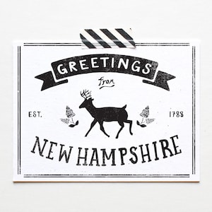State of New Hampshire Postcard