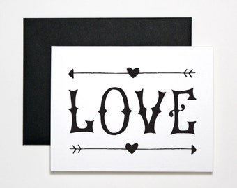 Card-Wedding Card - Love gelettert Jubiläum