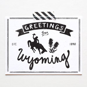 Cartolina dello stato del Wyoming