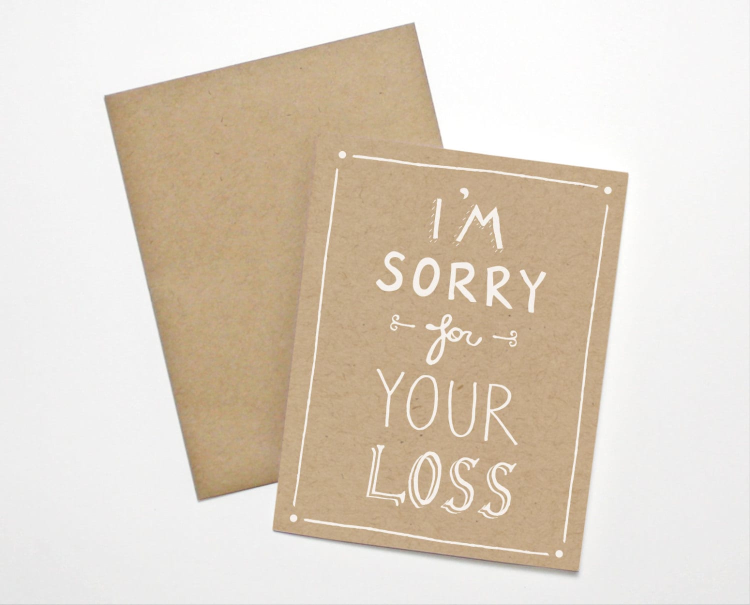 Sympathy Card I M Sorry For Your Loss Etsy