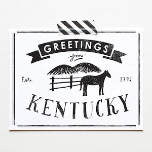 Cartolina dello stato del Kentucky