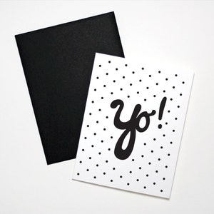 Funny Hello Card- Yo!