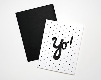 Funny Hello Card- Yo!