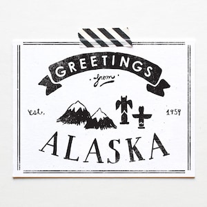 Carte postale d'Alaska