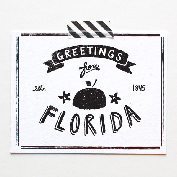 State of Florida Postcard, Screenprinted