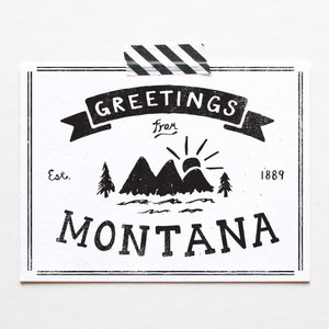 Cartolina nello stato del Montana