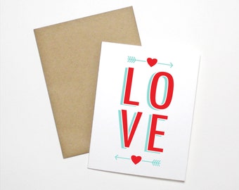 Love Card- Anniversary Card- Skinny LOVE