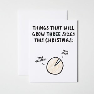 Taart grafiek kerstkaart-grappige kerstkaart