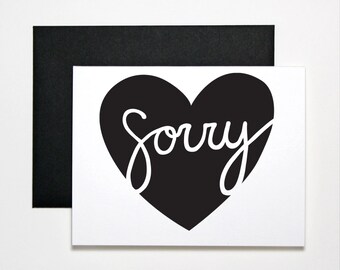 I'm Sorry Card- Sorry Heart
