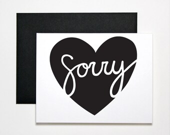 Ich bin Sorry Card - leider Herz