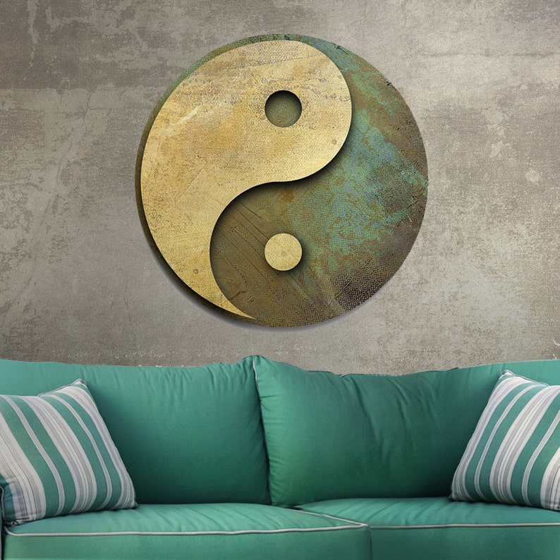 Metal Wall Art Yin Yang 3D Dimensional Metal Wall Sculpture | Etsy