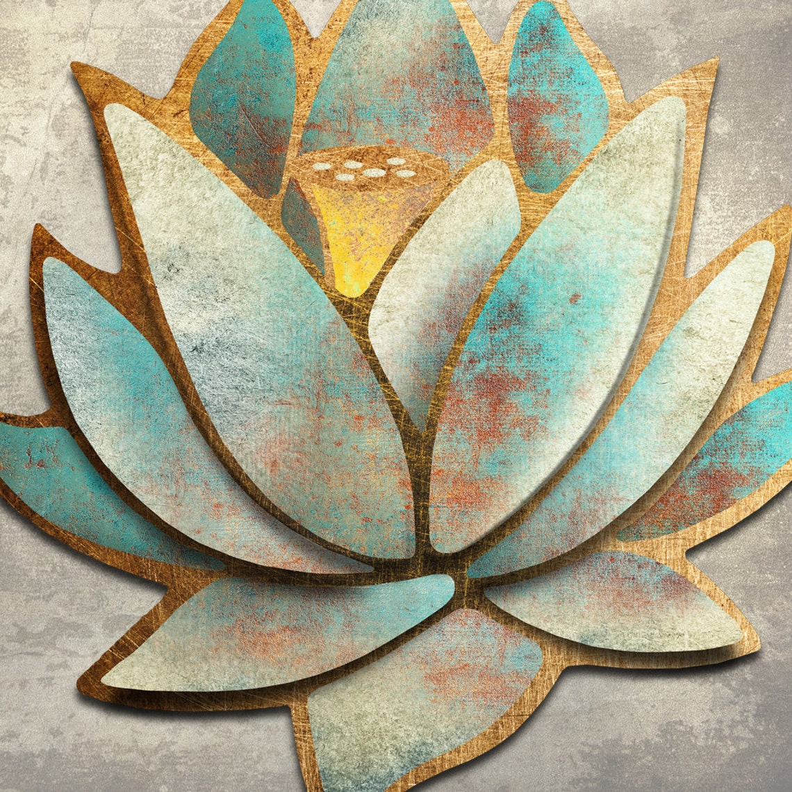 Lotus Metal Wall Art Sculpture 28 Inches by 28 Inches. Lotus Etsy
